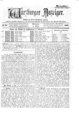 Würzburger Anzeiger. Mittagsblatt (Neue Würzburger Zeitung) Mittwoch 6. März 1867