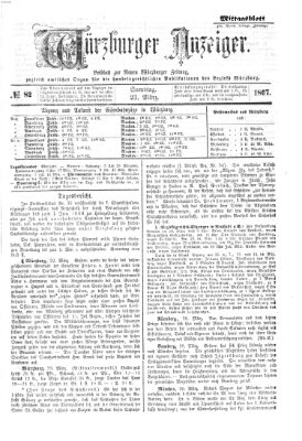 Würzburger Anzeiger. Mittagsblatt (Neue Würzburger Zeitung) Samstag 23. März 1867