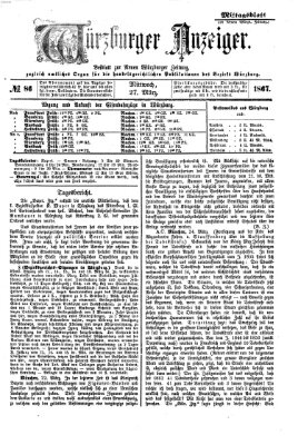 Würzburger Anzeiger. Mittagsblatt (Neue Würzburger Zeitung) Mittwoch 27. März 1867