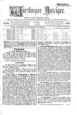 Würzburger Anzeiger. Mittagsblatt (Neue Würzburger Zeitung) Freitag 3. Mai 1867