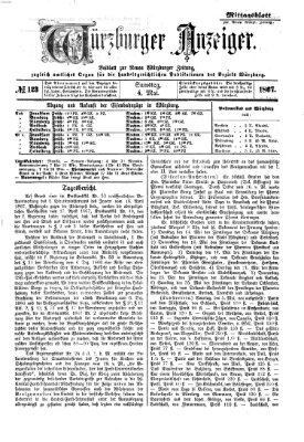 Würzburger Anzeiger. Mittagsblatt (Neue Würzburger Zeitung) Samstag 4. Mai 1867