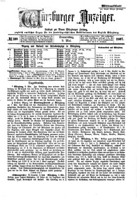 Würzburger Anzeiger. Mittagsblatt (Neue Würzburger Zeitung) Donnerstag 9. Mai 1867