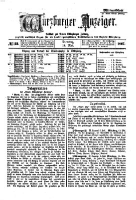 Würzburger Anzeiger. Mittagsblatt (Neue Würzburger Zeitung) Dienstag 14. Mai 1867