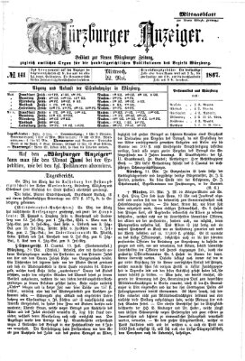 Würzburger Anzeiger. Mittagsblatt (Neue Würzburger Zeitung) Mittwoch 22. Mai 1867