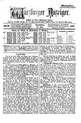 Würzburger Anzeiger. Mittagsblatt (Neue Würzburger Zeitung) Donnerstag 30. Mai 1867