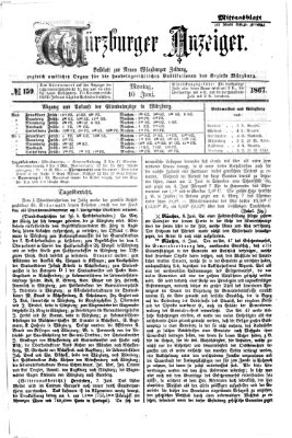 Würzburger Anzeiger. Mittagsblatt (Neue Würzburger Zeitung) Montag 10. Juni 1867