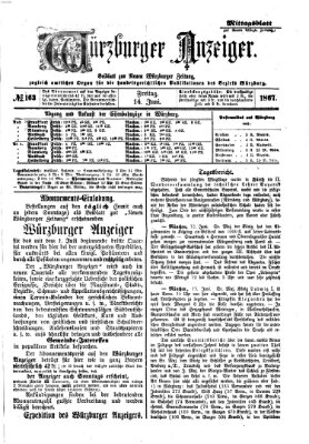 Würzburger Anzeiger. Mittagsblatt (Neue Würzburger Zeitung) Freitag 14. Juni 1867