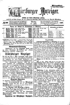 Würzburger Anzeiger. Mittagsblatt (Neue Würzburger Zeitung) Montag 17. Juni 1867