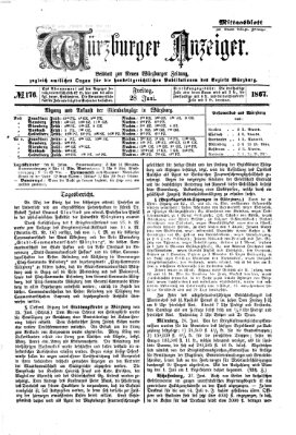 Würzburger Anzeiger. Mittagsblatt (Neue Würzburger Zeitung) Freitag 28. Juni 1867