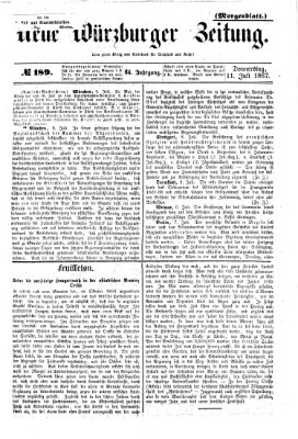 Neue Würzburger Zeitung. Morgenblatt (Neue Würzburger Zeitung) Donnerstag 11. Juli 1867