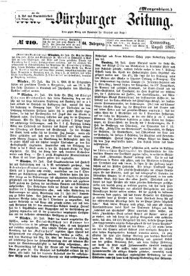 Neue Würzburger Zeitung. Morgenblatt (Neue Würzburger Zeitung) Donnerstag 1. August 1867