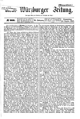 Neue Würzburger Zeitung. Morgenblatt (Neue Würzburger Zeitung) Donnerstag 26. September 1867