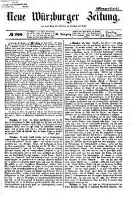 Neue Würzburger Zeitung. Morgenblatt (Neue Würzburger Zeitung) Samstag 28. September 1867