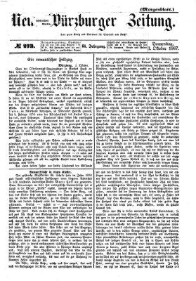 Neue Würzburger Zeitung. Morgenblatt (Neue Würzburger Zeitung) Donnerstag 3. Oktober 1867