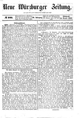 Neue Würzburger Zeitung. Morgenblatt (Neue Würzburger Zeitung) Mittwoch 20. November 1867