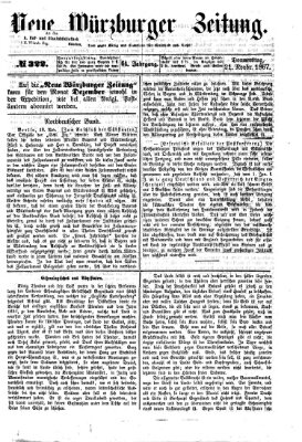 Neue Würzburger Zeitung. Morgenblatt (Neue Würzburger Zeitung) Donnerstag 21. November 1867