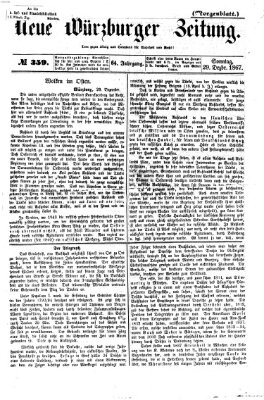 Neue Würzburger Zeitung. Morgenblatt (Neue Würzburger Zeitung) Sonntag 29. Dezember 1867