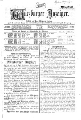 Würzburger Anzeiger. Mittagsblatt (Neue Würzburger Zeitung) Montag 1. Juli 1867