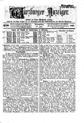 Würzburger Anzeiger. Mittagsblatt (Neue Würzburger Zeitung) Donnerstag 18. Juli 1867