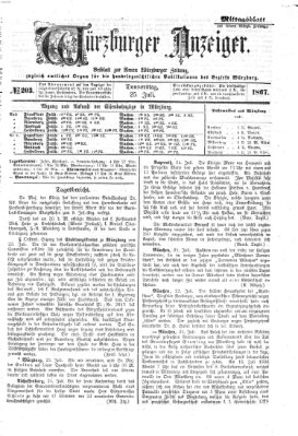 Würzburger Anzeiger. Mittagsblatt (Neue Würzburger Zeitung) Donnerstag 25. Juli 1867