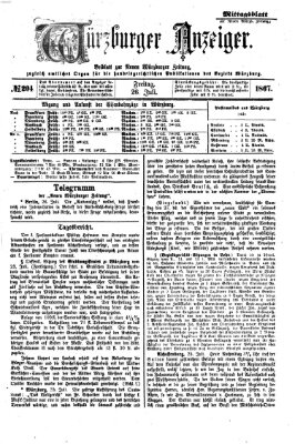 Würzburger Anzeiger. Mittagsblatt (Neue Würzburger Zeitung) Freitag 26. Juli 1867