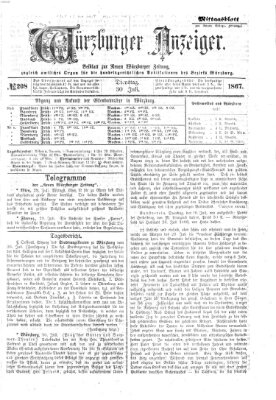 Würzburger Anzeiger. Mittagsblatt (Neue Würzburger Zeitung) Dienstag 30. Juli 1867