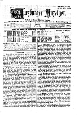 Würzburger Anzeiger. Mittagsblatt (Neue Würzburger Zeitung) Freitag 2. August 1867