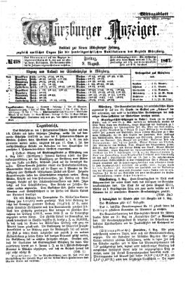 Würzburger Anzeiger. Mittagsblatt (Neue Würzburger Zeitung) Freitag 9. August 1867