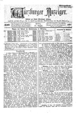 Würzburger Anzeiger. Mittagsblatt (Neue Würzburger Zeitung) Freitag 16. August 1867