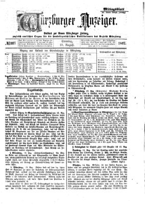 Würzburger Anzeiger. Mittagsblatt (Neue Würzburger Zeitung) Sonntag 18. August 1867