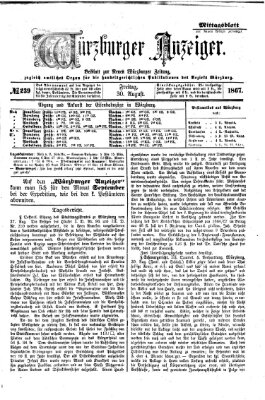 Würzburger Anzeiger. Mittagsblatt (Neue Würzburger Zeitung) Freitag 30. August 1867