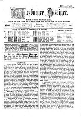 Würzburger Anzeiger. Mittagsblatt (Neue Würzburger Zeitung) Sonntag 1. September 1867