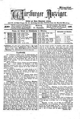 Würzburger Anzeiger. Mittagsblatt (Neue Würzburger Zeitung) Mittwoch 18. September 1867