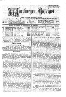 Würzburger Anzeiger. Mittagsblatt (Neue Würzburger Zeitung) Montag 23. September 1867