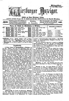 Würzburger Anzeiger. Mittagsblatt (Neue Würzburger Zeitung) Dienstag 24. September 1867