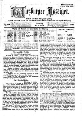 Würzburger Anzeiger. Mittagsblatt (Neue Würzburger Zeitung) Samstag 19. Oktober 1867