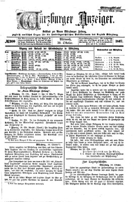 Würzburger Anzeiger. Mittagsblatt (Neue Würzburger Zeitung) Mittwoch 30. Oktober 1867