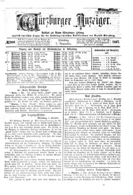 Würzburger Anzeiger. Mittagsblatt (Neue Würzburger Zeitung) Dienstag 5. November 1867