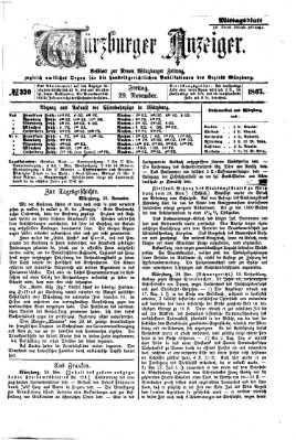 Würzburger Anzeiger. Mittagsblatt (Neue Würzburger Zeitung) Freitag 29. November 1867