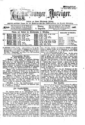 Würzburger Anzeiger. Mittagsblatt (Neue Würzburger Zeitung) Montag 9. Dezember 1867