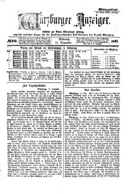 Würzburger Anzeiger. Mittagsblatt (Neue Würzburger Zeitung) Mittwoch 11. Dezember 1867