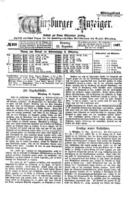 Würzburger Anzeiger. Mittagsblatt (Neue Würzburger Zeitung) Sonntag 22. Dezember 1867