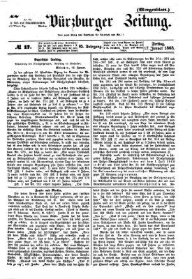 Neue Würzburger Zeitung. Morgenblatt (Neue Würzburger Zeitung) Freitag 17. Januar 1868