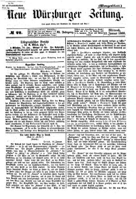 Neue Würzburger Zeitung. Morgenblatt (Neue Würzburger Zeitung) Mittwoch 22. Januar 1868