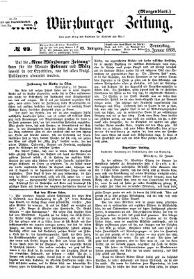 Neue Würzburger Zeitung. Morgenblatt (Neue Würzburger Zeitung) Donnerstag 23. Januar 1868