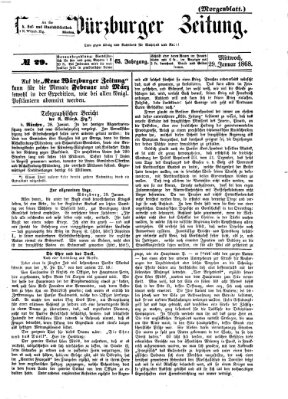 Neue Würzburger Zeitung. Morgenblatt (Neue Würzburger Zeitung) Mittwoch 29. Januar 1868