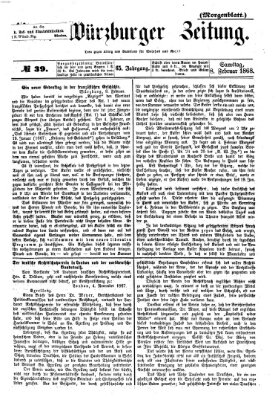 Neue Würzburger Zeitung. Morgenblatt (Neue Würzburger Zeitung) Samstag 8. Februar 1868