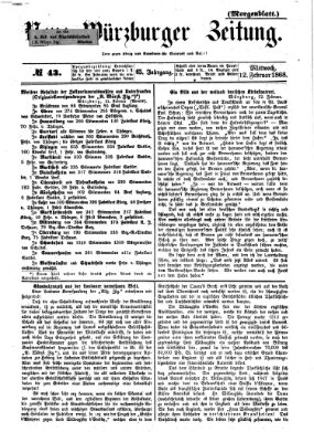 Neue Würzburger Zeitung. Morgenblatt (Neue Würzburger Zeitung) Mittwoch 12. Februar 1868