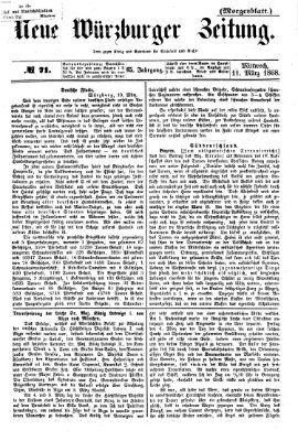 Neue Würzburger Zeitung. Morgenblatt (Neue Würzburger Zeitung) Mittwoch 11. März 1868