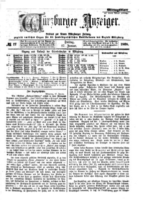 Würzburger Anzeiger. Mittagsblatt (Neue Würzburger Zeitung) Freitag 17. Januar 1868